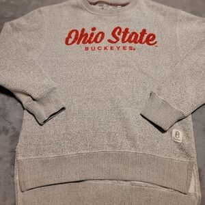 PRESSBOX OHIO STATE BUCKEYES LADIES LIGHTWEIGHT SWEATSHIRT GRAY SIZE SMALL EUC